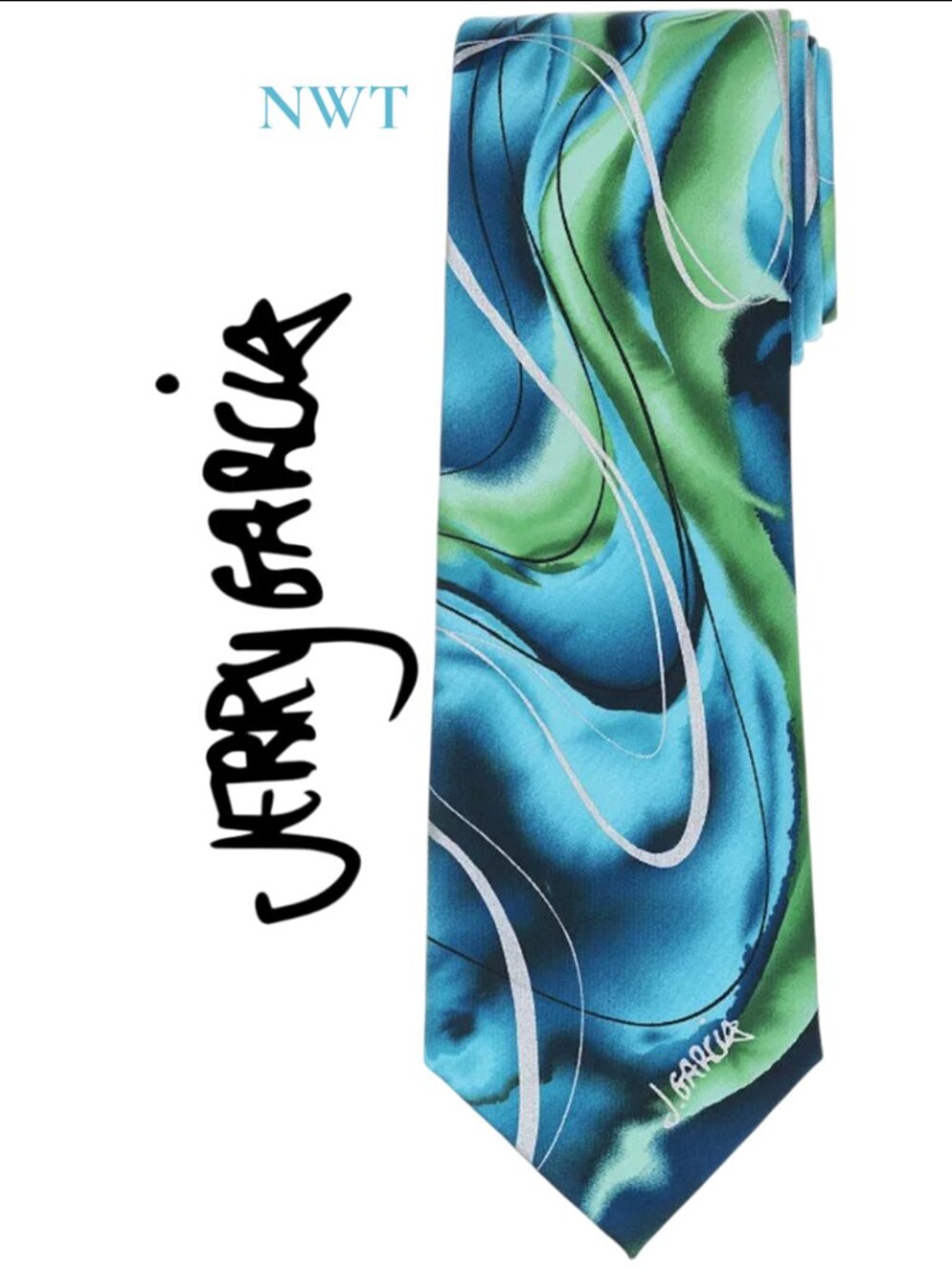 NWT J. Garcia Collector's Edition 'Rhino & Puppy' Tie